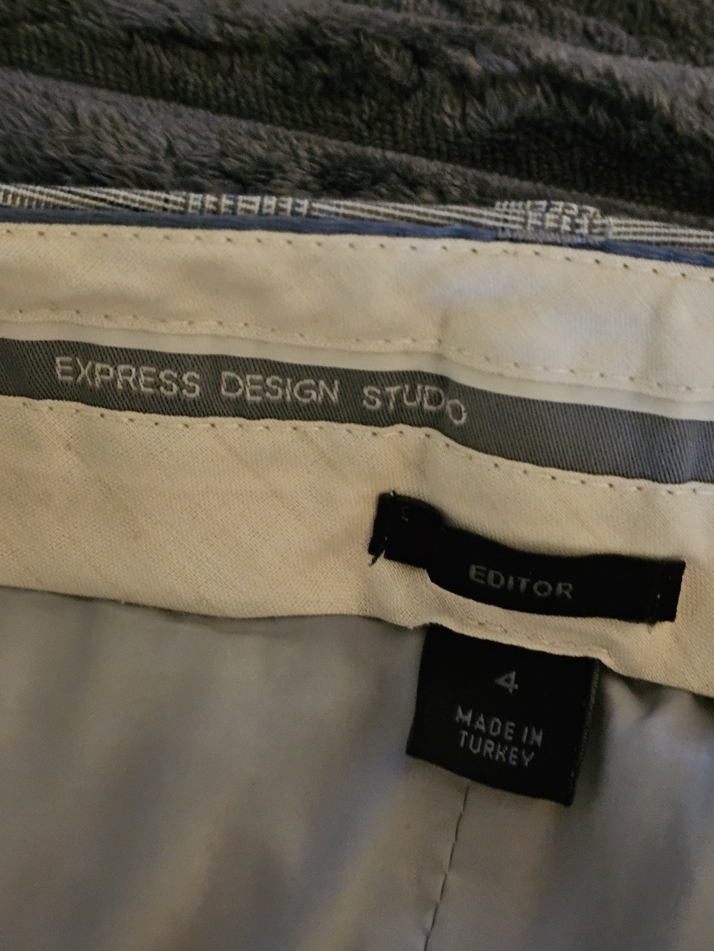 Express Light Gray Plaid Pencil Skirt - Picture 3 of 3